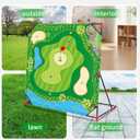 Golf Chipping Game with Stand - 54"x 54" Golf Target Backyard Game Set Includes 24 Sticky Balls, 2 Clubs, 2 Hitting Mats, Portable Golf Game for Chipping Practice for Dads Golfers