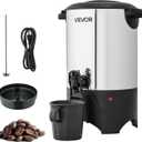 VEVOR Commercial Coffee Urn, 30 Cup 4.5 L Hot Beverage Dispenser with Dripless Faucet, Quick-Brewing Commercial Coffee Maker with Stainless Steel Liner, for Catering, Business, Church & Restaurant