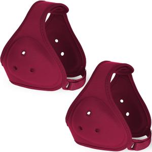 Jerify 2 Pcs Wrestling Headgear for Kids Youth Soft Grappling Headgear Wrestling Adjustable Ear Head Guard Protective (Dark Red)
