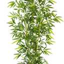 8ft Artificial Bamboo Tree, 96 Tall Large Fake Bamboo Plant with White Planter, Faux Trees for Indoor Outdoor Home Garden Entryway Office Dcor