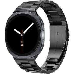 Metal Band Compatible with Samsung Galaxy Watch 8 40mm/44mm/Classic 46mm 2025,No Gap Business Stainless Steel Strap for Galaxy Watch8 Men Women,NOT for Other Models
