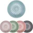 Silicone Sink Drain Strainers, Shower Drain Hair Catcher, Hair Stopper for Shower Drainage Cover, Bathroom Bathtub, Kitchen Sink, Multiple Colors (5pcs)
