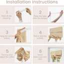 Vatge Door Curtains - Room Darkening French Door Curtains for Small Windows, Front Window Covering for Glass/Patio/Sliding, 1 Panel, W24 x L36, Beige