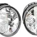 MAYASAF Clear Lens Fog Light Fog Lamp Only fit for Nissan 2005-2007 Armada, 2004 Pathfinder Armada, 2004-2014 Titan