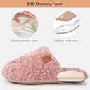 EverFoams Women's Fashionable Open-toe Slippers with Cozy Plush Non-Slip Sole 9-10