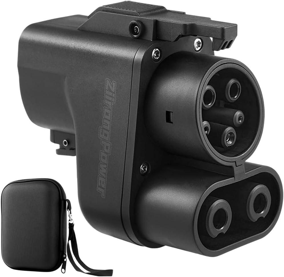 NACS to CCS Adapter, Tesla Supercharger 250KW, 500A / 1000V, NACS DC Adapter for CCS1 Electric Vehicles, Compatible with Volvo, Polestar, Ford, Kia, Hyundai, Rivian, Audi