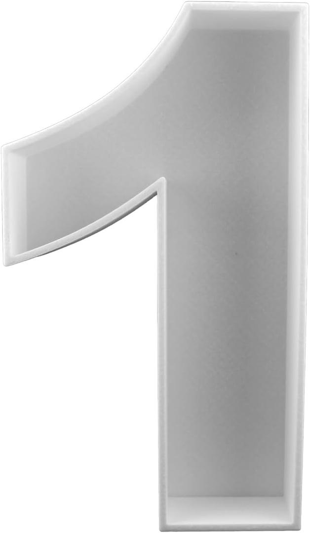 Number 1 Reusable Plastic Letter Charcuterie Board Box, Letter Food Trays 8 (White, 1)