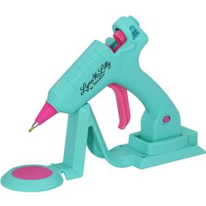 Surebonder Lynn Lilly Edition Cordless/Corded 20 Watt High-Temp Mini-Size Detail Tip Hot Glue Gun for Crafts, DIY, Repairs, Fine Tip Nozzle - Blue