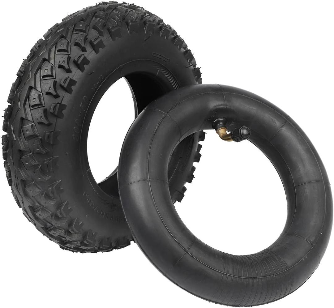 GYL 200x50 (8''x2'') Tire & Inner Tube Set Off-road Inflatable Tyre for Razor Krazy Kart Crazy Cart E100 E150 E200 Epunk Espark Electric Scooter 8 inch Rubber Rear Wheel Replacement Part
