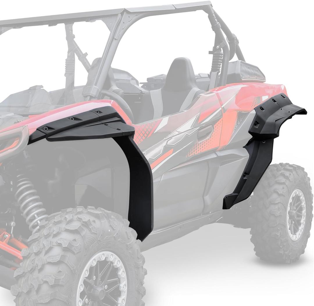SAUTVS XXL Fender Flares for Kawasaki Teryx KRX 1000, Front Rear Extended Mud Flaps Mud Guards Extension for Kawasaki Teryx KRX 1000 2020-2025 Accessories(Replace #99994-1324)