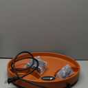 hodzumrac Heated Bird Bath, 75W Thermostatically Controlled Birdbath Heater with 2 Food Trough, Heated Bird Feeder for Winter Outdoor Patio Lawn & Garden Decoration, with Mounting Hardware