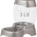 Petmate Pet Cafe Feeder Dog and Cat Feeder Pearlescent Colors 3 Sizes, Made in USA Silver