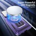 Camera Stand Case for Galaxy S25 Edge, [Compatible with MagSafe][Lens Cover] 2025 Version Military Grade Protective Soft Case for Samsung Galaxy S25 Edge 6.7" Men Women, Red (Purple)