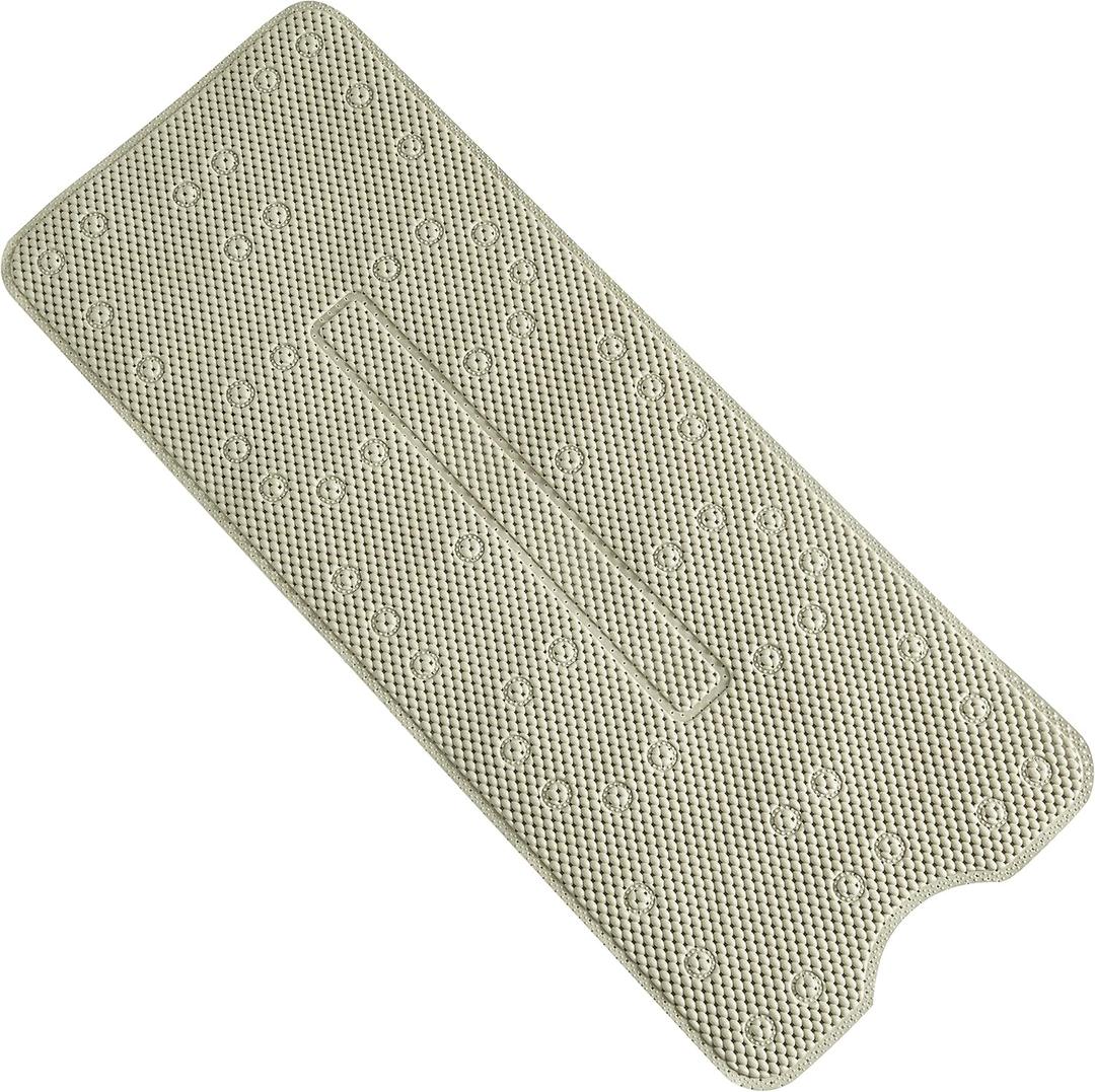 Soft Bathtub Mat Non Slip: Memory Foam Shower Mat with Suction Cups for Bathroom Inside Tub 40X16Inch (Taupe) (16X40")