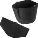 Mipcase Non Woven Plant Bags 10 Gallon Aeration Pot with Strap Handles for Planting and Root Health (Size 4, Black)