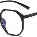 Fashion Oversize Myopia Glasses for Men Women Lightweight Nearsighted Distance Glasses (Black, -1.5 Diopters)