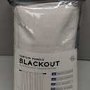 INOVADAY 100% Blackout Curtains for Bedroom, Black Out Curtains 84 Inch Long, Clip Rings Linen Blackout Drapes, Thermal Insulated Room Darkening for Living Room, 2 Panels - Beige,W50xL84