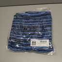 Saodimallsu Womens Striped Cropped Sweaters V Neck Cute Bow Tie Puff Sleeve Loose Knit Trendy Pullover Sweater (Small, Blue)