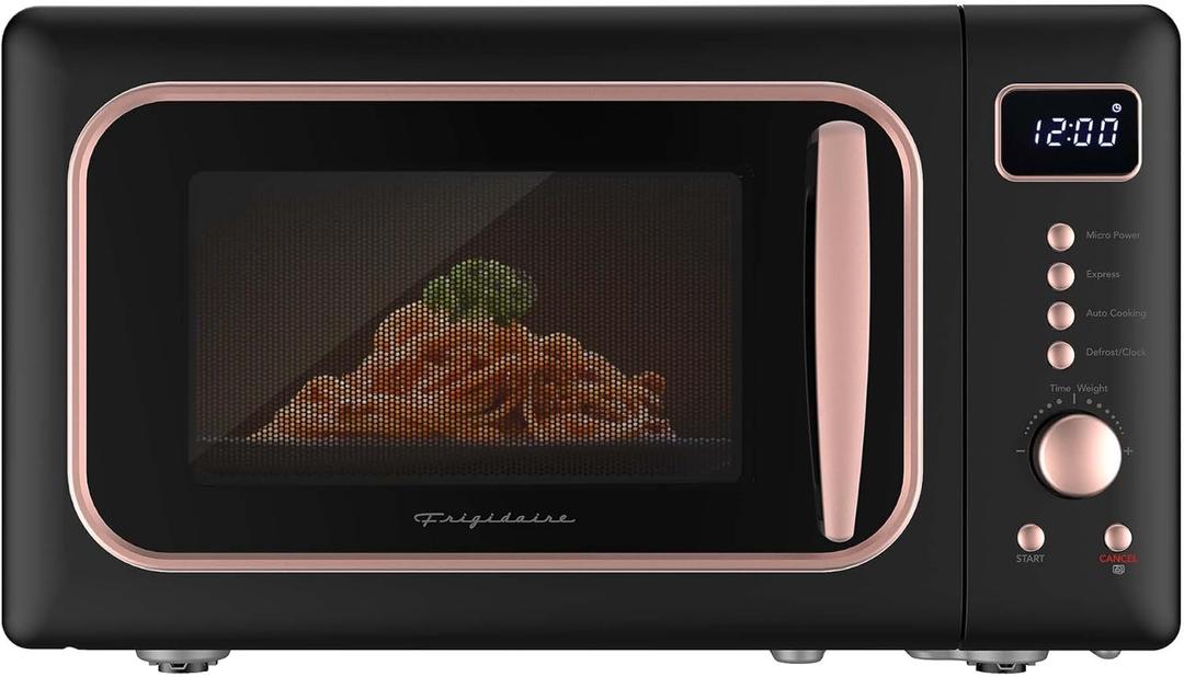 FRIGIDAIRE EMW788RETRO 0.7 cu. ft. Retro Microwave, RoseGold (Black Pink)