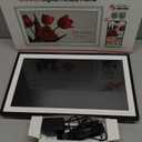 BIGASUO Digital Picture Frame Frameo 15.6" WiFi Electronic Photo Frames Large with 64GB Memory 1920x1080 IPS FHD Touch Screen Share Moments Instantly Anywhere Photo Gifts for Parents and Grandparents (15.6 inch Black & White)