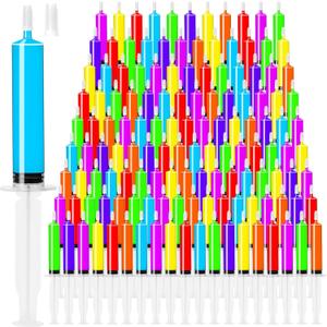 10ml Syringes Bulk 300 Pack Plastic Large Syringe with Tip Cap, Measuring Syringes, Oral Syringe for Scientific Labs, Feeding Pets, Measurement,Refilling, No Needle
