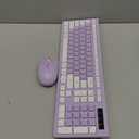 Wireless Keyboard and Mouse Combo, FullSized Wireless Keyboard and Adjustable DPI Mouse, 2.4GHz USB Receiver, Silent Keyboard and Mouse for PC, Windows, MAC, Desktop, Laptop(Purple)