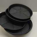 OVZILKI 6 Pack of Plant Saucer Tray 4 6 8 10 12 14 17 19 22 25 inch, Heavy Duty Plastic Pot Plant Drip Trays Saucers for Indoors Outdoor, Plant Water Tray for Planters 4-7" (6", Black)