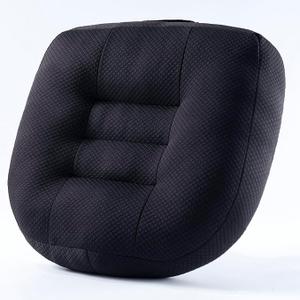 Office Chair Cushions for Back and Butt, Ergonomic Chair/Seat Cushion for Long Sitting, Sitting Pillow for Automobile, Wheelchair, Computer, Office Chair Hip Support Black, 17x17 inches