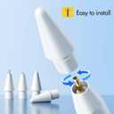 5 x Upgraded Replacement Tips for Apple Pencil 1/2/Pro/USB-C, Mix Metal Tips for Apple Pencil Compatible Nibs with All Generation (6 Pack)