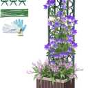 Raised Garden Bed Planter Boxes with Trellis,61.4" Self-Watering Trellis with Planter Box for Climbing Plants Flowers Vegetables with Wheels,Use for Indoor Outdoor