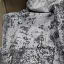 5x7 Modern Abstract Area Rugs Faux Wool Rug Ultra-Soft Low Pile Stain Resistant Machine Washable Carpet for Bedroom with Non Slip Backing, Grey