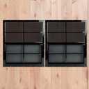 18" x 23" Black Shed Windows 2 Pack,Small Windows with Tempered Glass - Flush Mount | Ultimate Choice for Chicken Coop, Greenhouse, Garage, Playhouse