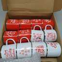 12 Pcs Christmas Coffee Mug Bulk Winter Holiday Enamel Mugs with Quotes 12 oz Seasonal Merry Christmas Hot Cocoa Mugs White Red Cups Funny Novelty Coffee Mugs for Xmas Coffee Tea Women Coworkers Gift (Snowman)