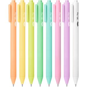 Mr. Pen- Retractable Gel Pens, 8 Pack, Color Ink Gel Pens Fine Point, Macaron Pastel Colors, 0.7mm Gel Pens Fine Point, Retractable Pens, Cute Pens, Aesthetic Pens for Journaling Fine Tip Pens