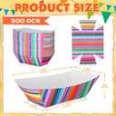 Engrowtic 200 Pcs Mexican Nacho Trays Disposable Food Trays Fiesta Party Decorations Assembled Paper Snack Trays Taco Boats for Candy Hot Dog Cinco De Mayo Birthday Mexican Party Supplies (2 lb)