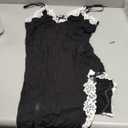 Aranmei Women Sexy Lace Chemise Nightgown Sleepwear V Neck Full Slip Babydoll Lingerie Sleep Dress Medium