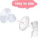 2 x 10pcs Breast Pump Flange Insert, 5 Sizes Silicone Flange Insert Replacement with Double-Sided Nipple Ruler for S1/S2/S9/S10/S12 Spectra Flange Breast Pump Guard Shields, Breast Pump Accessories (13/15/17/19/21mm-10pcs)