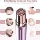 Facial Hair Removal for Women Painless Facial Hair Remover & Hair Removal Device for Lips, Chin & Peach Fuzz, As Seen on TV, Rechargeable with 2 Replacement Heads & LED Light