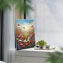 YOYA Framed Paint by Numbers Kit for Adults - Flowers Adult Paint By Number Kits on Canvas with Easel, DIY Flower Paint by Number Framed Canvas for Home Wall Decor 8x12 Inch