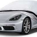 10 Layers Car Cover Custom Fit for Porsche 718, Boxster, Cayman (1996-2025), Waterproof All Weather for Automobiles, Outdoor Full Cover Sun Dust Rain Protection with Cotton, Silver