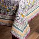 Maison d' Hermine Table Cloth Rectangle Table 100% Cotton 60 x 120 Inches Tablecloth Reusable Decorative for Dining Kitchen Room Farmhouse Home Gifts for Mothers Day Spring Summer - Fanny Lavender