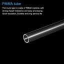 2 x MECCANIXITY Acrylic Pipe Clear Rigid Round Tube 9pcs 12mm(1/2") ID 15mm OD 6" for Lamps and Lanterns, Water Cooling System