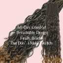 Boho Crochet Braids Close To Human Hair Pure Protein Silk Fiber 18 Inch Pre looped Goddess Box Braids with Three Soft Curls 9 Pack Bohemian Braids Crochet Hair for Black Women(T27,18Inch)