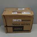 Round Rolling Stool with Wheels Height Adjustable Swivel Stool Chair for Shop Office Salon Massage Spa (Black)