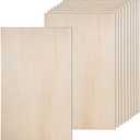12 Pack Basswood Sheets for Crafts-12 x 20 x 1/8 Inch- 3mm Thick Plywood Sheets with Smooth Surfaces-Unfinished Rectangular Wood Boards for Laser Cutting, Wood Burning, Architectural Models, Staining