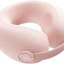 Car Pillow for Big Kids Travel Neck Pillows, Memory Foam Neck Support Travelling Pillow with Washable Cotton Pillowcases and Storage Bag, for Airplane, Train, Flight and Home Use Pink (6-12Y/O)