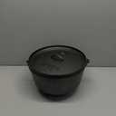 Lodge 8 Quart Pre-Seasoned Cast Iron Camp Dutch Oven with Lid - Dual Handles - Use in the Oven, on the Stove, on the Grill or over the Campfire - Black