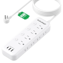 Appliance Extension Cord with Individual Switches on Off - 5 FT, 14 Gauge Heavy Duty Extension Cord with USB Ports, 8 outlets, High Wattage for Microwave, Workbench, Kitchen, Garage Must Have