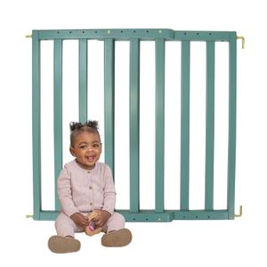 Toddleroo LuxeCraft Wood Baby Gate; 25.25"-39.25" Wide, 30" Tall, Green