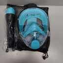 Full Face Snorkel Mask for Adults Teen, Snorkeling Gear with Detachable Camera Mount,Panoramic 180 View, Anti-Fog Anti-Leak Snorkling Set for Man and Women (Black Green-L/XL)